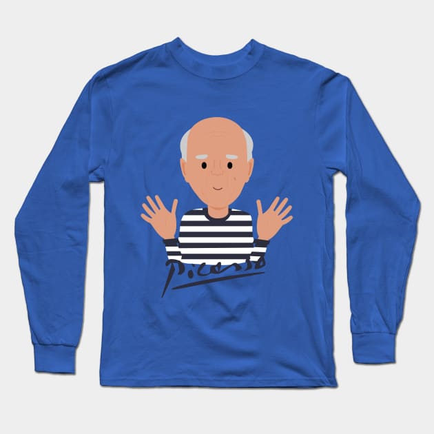 Picasso kawaii Long Sleeve T-Shirt by Creotumundo